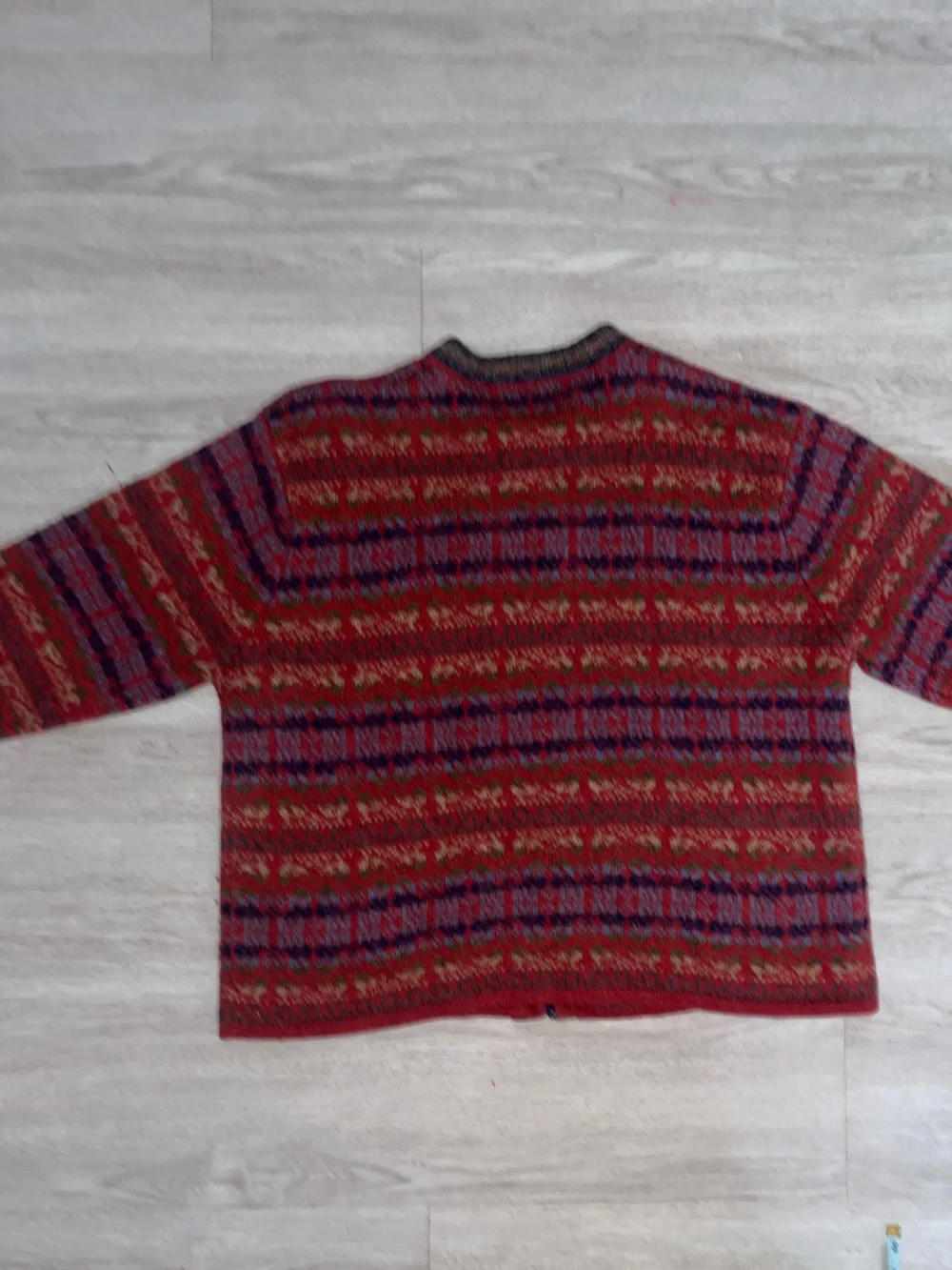 VTG Squaw Valley Cardigan Sweater Women Large Knit Wool Fair Isle Nordic Large
